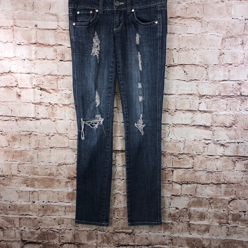 Mossimo Destroyed Skinny Lowest Rise